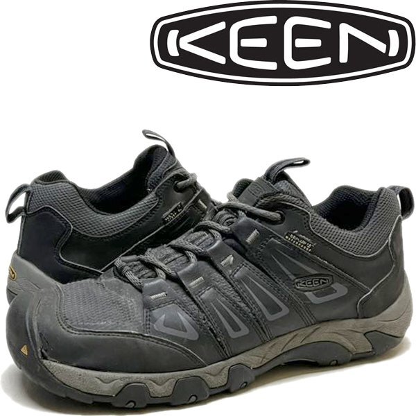 1点物◆キーンKEENトレッキングシューズ黒スニーカー古着メンズ27?レディースOKアメカジ90sストリートスポーツUSアウトドアブランド362221_画像1