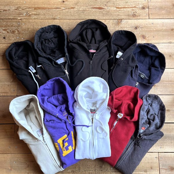 1点物◆ヘインズHANES黒無地ジップアップパーカー古着LメンズXLレディースOKアメカジ90sストリート/スポーツブランドUSAトレーナー362252_画像3