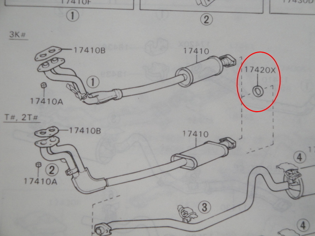 トヨタ系 エキゾーストパイプ ガスケット 40mm ▽Jntj *_画像3