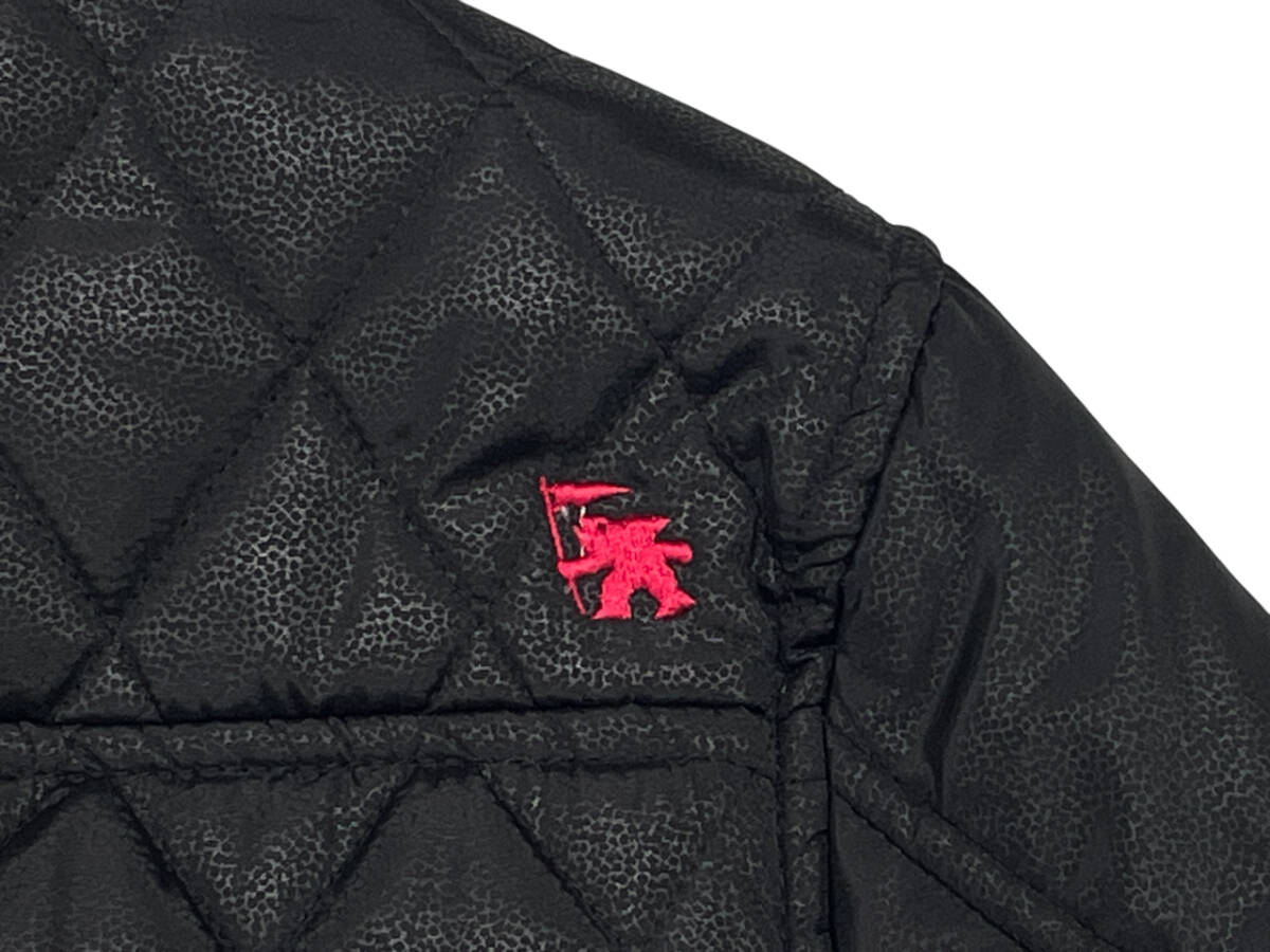 GOTCHA Gotcha стеганная куртка (M размер ) Logo вышивка черный мужской морщина кожа образец