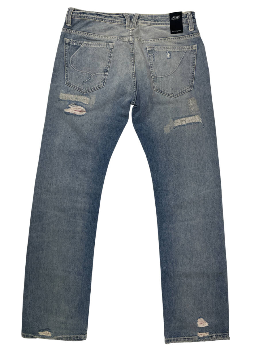 55DSL PARKYE W32 (約83cm W33相当) フィフティーファイブディーエスエル ダメージ・リペア加工 デニムパンツ ジーンズ DIESEL ディーゼル_画像3