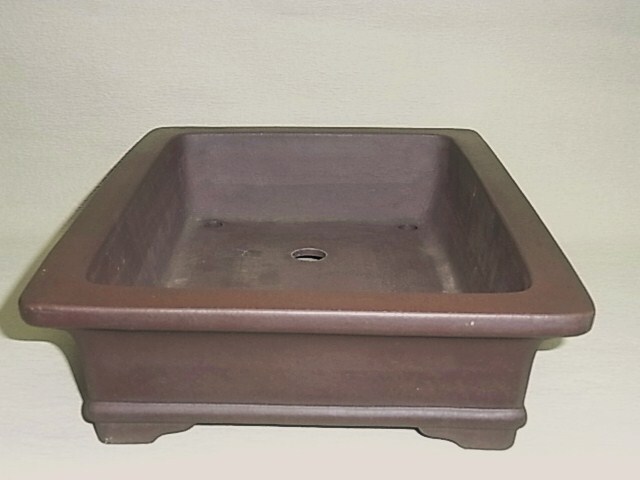 ｛華彩｝　常滑松泉焼山秋　外縁下紐長方鉢！≒36cm　釘彫り落款_画像5