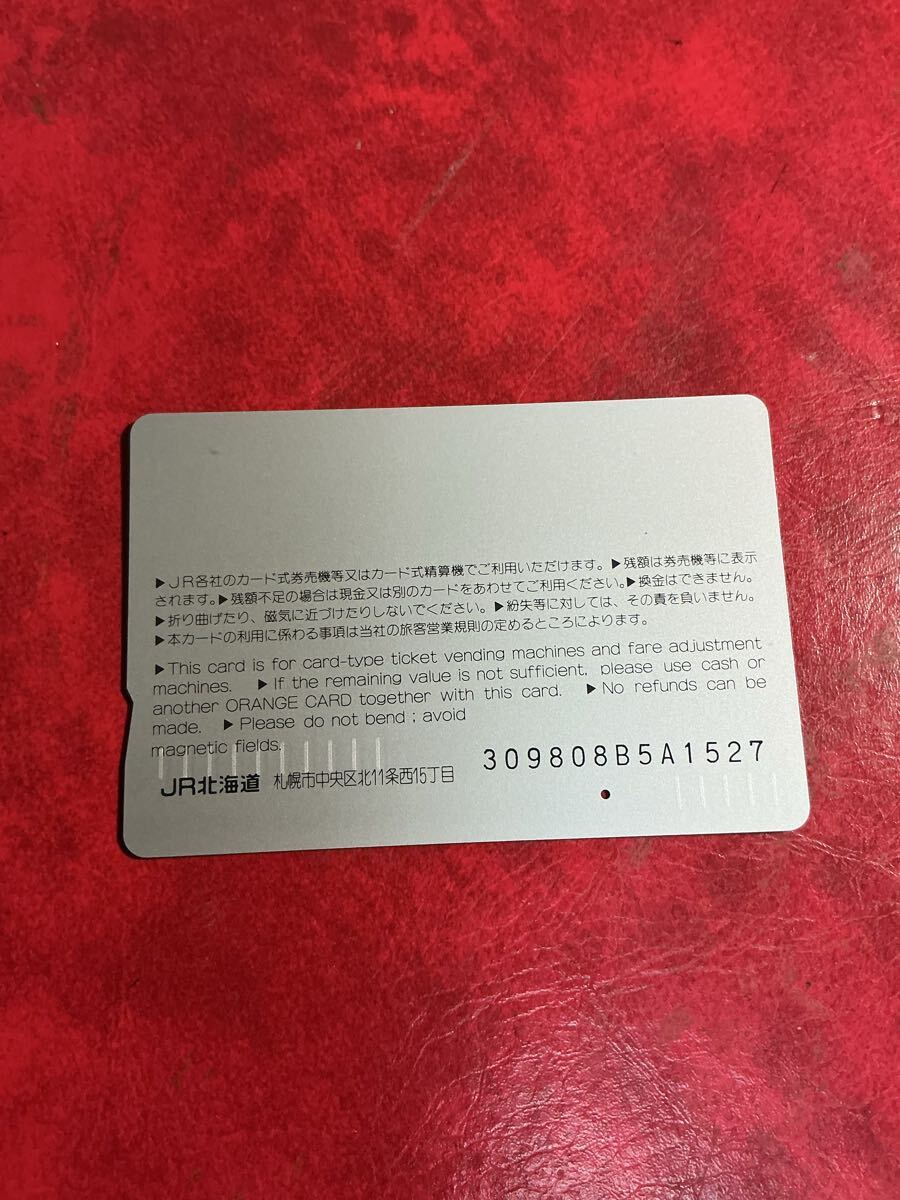 C132 1穴 使用済み オレカ JR北海道 旭川支社 特急オホーツク キハ183系  一穴 オレンジカードの画像2