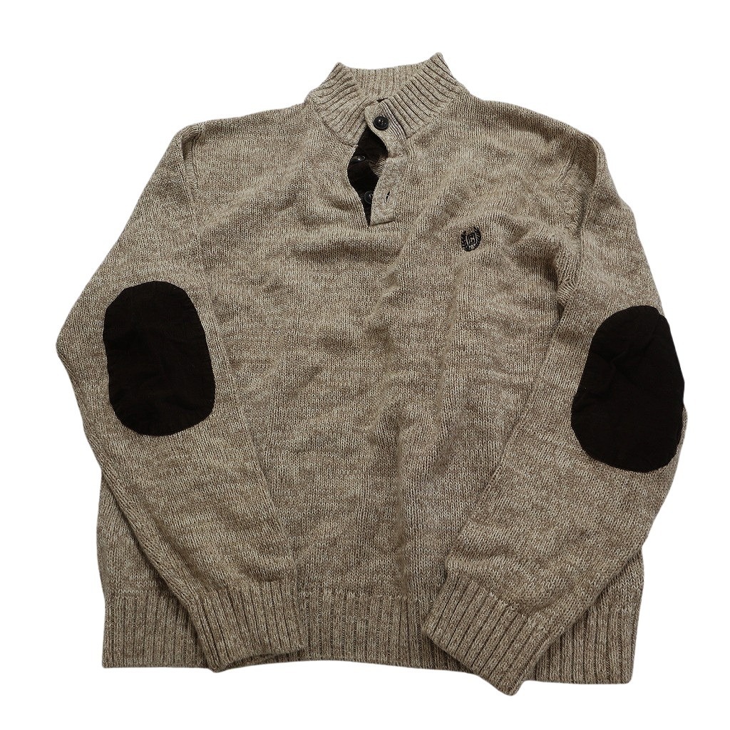 古着卸 まとめ売り チャップス CHAPS セーター 6枚セット (メンズ M /L ) ハーフボタン エルボーパッチ ハーフジップ NC2899 1円スタート_画像5