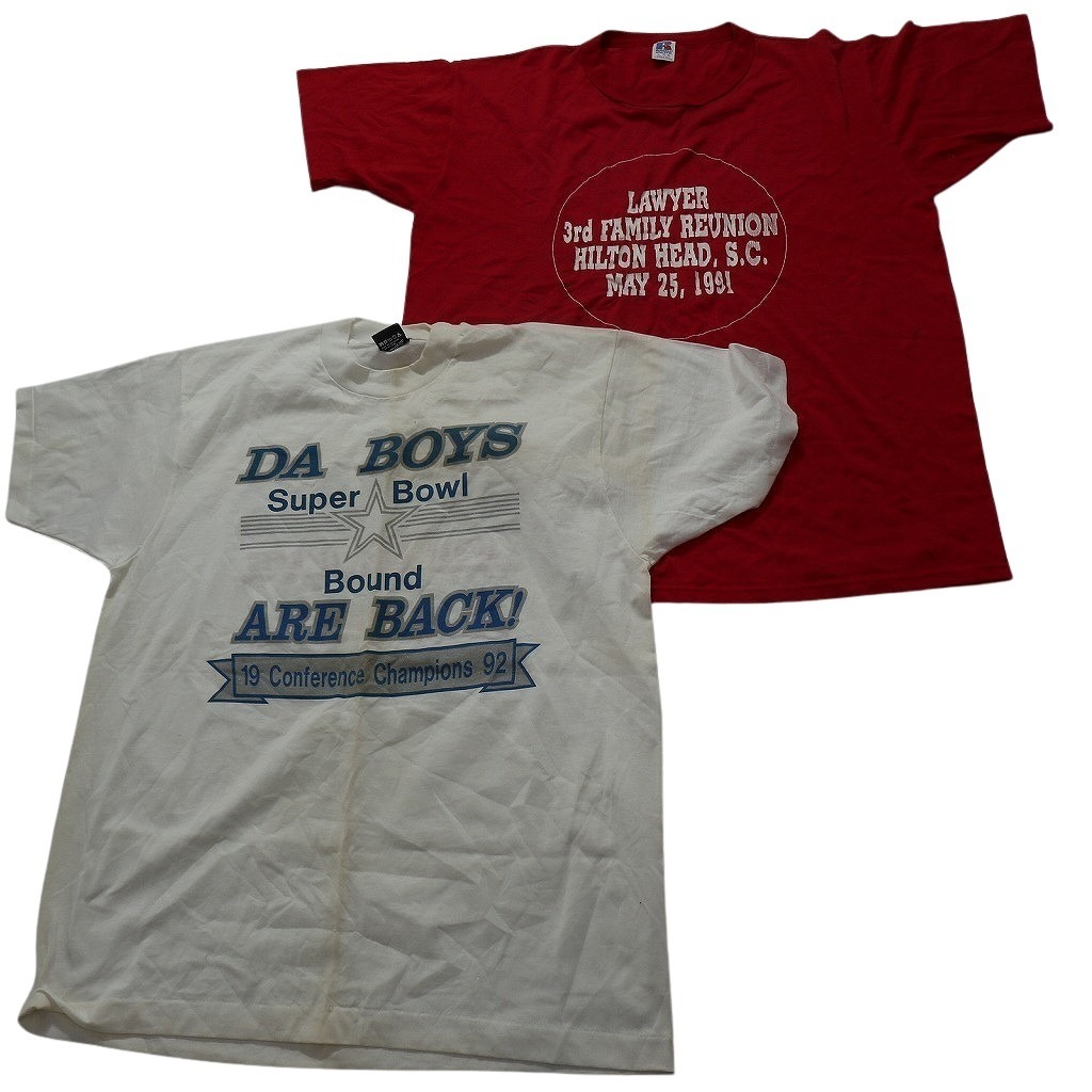 古着卸 まとめ売り 〜90s　シングルステッチ オールド 半袖Tシャツ 10枚セット (メンズ XL ) ラッセル アニマル NC3728 1円スタート_画像2