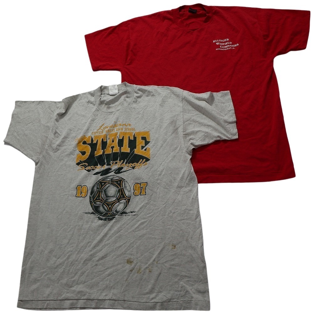 古着卸 まとめ売り 〜90s　シングルステッチ オールド 半袖Tシャツ 10枚セット (メンズ XL ) ラッセル アニマル NC3728 1円スタート_画像3