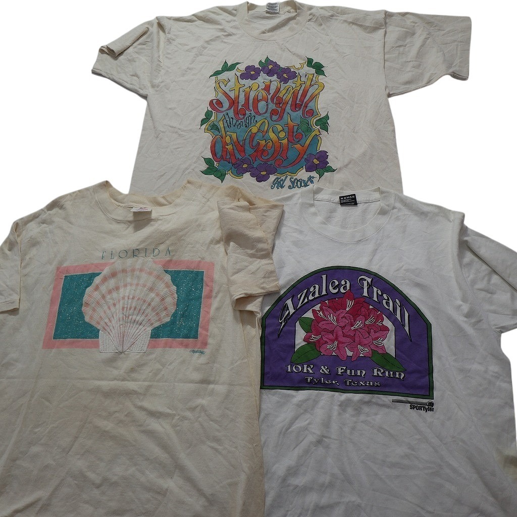 古着卸 まとめ売り 〜90s　シングルステッチ オールド 半袖Tシャツ 10枚セット (メンズ XL ) ＭLB ブレーブス NC3726 1円スタート_画像4