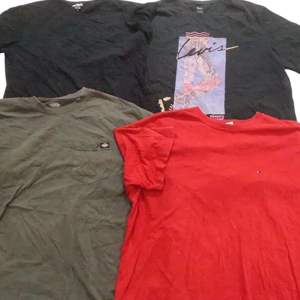 古着卸 まとめ売り ブランドMIX 半袖Tシャツ 16枚セット (メンズ XL ) トミー フラッグタグ リーバイス ラコステ NC3886 1円スタート_画像4