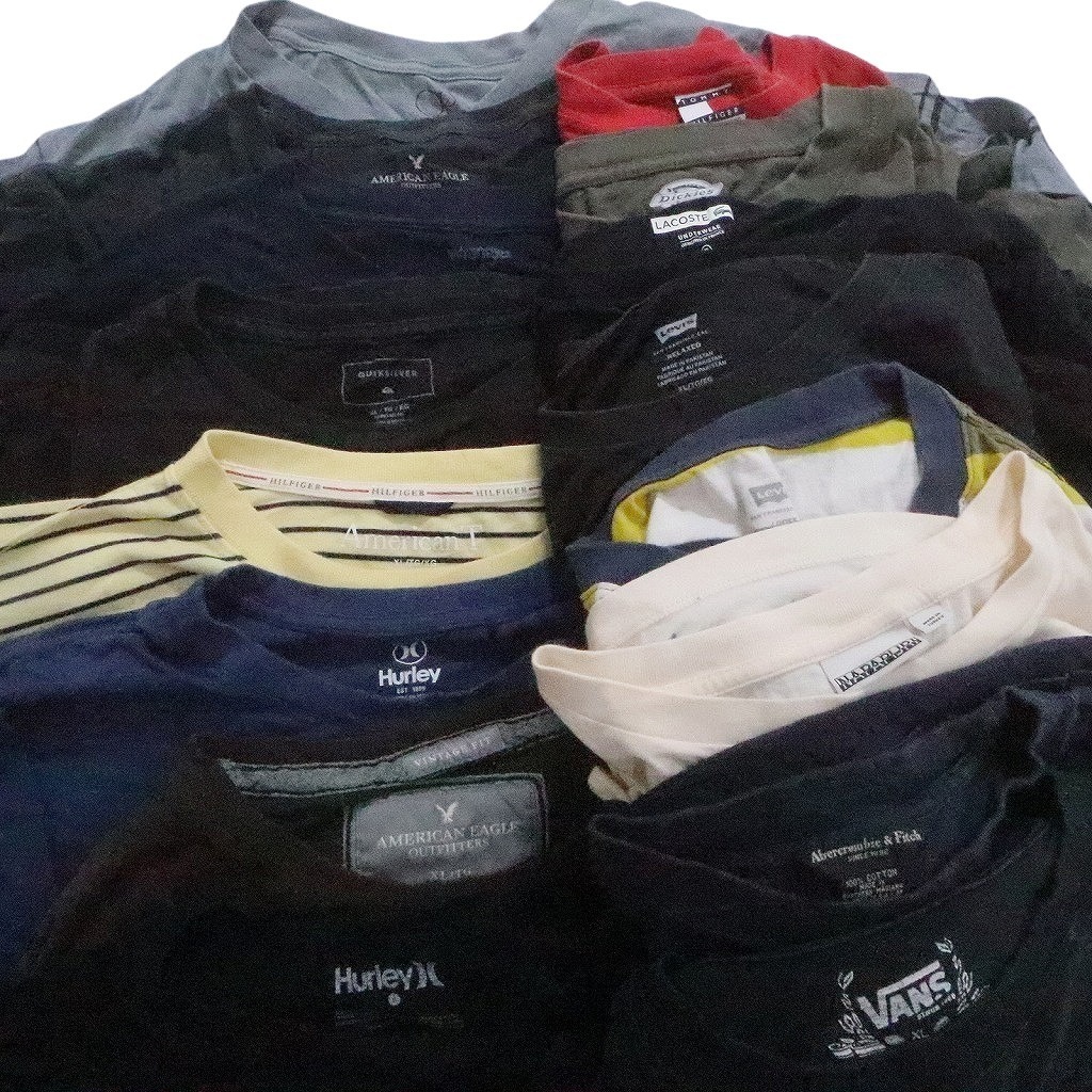 古着卸 まとめ売り ブランドMIX 半袖Tシャツ 16枚セット (メンズ XL ) トミー フラッグタグ リーバイス ラコステ NC3886 1円スタート_画像6