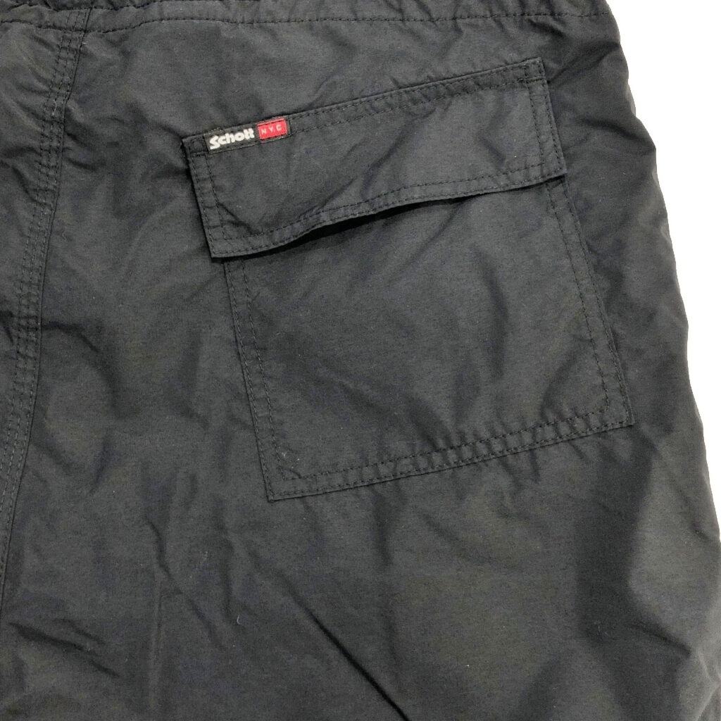 Schott ショット ナイロン フライトパンツ ミリタリー ブラック(メンズ XL)中古 古着 V5679_画像6