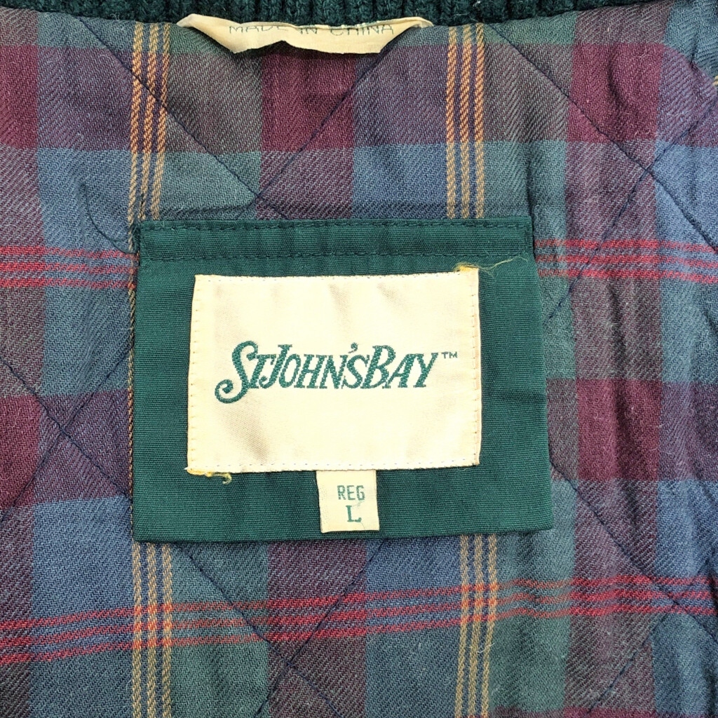 ST.JOHN'S BAY セントジョンズベイ 中綿 マウンテンパーカー アウトドア グリーン(メンズ L)中古 古着 V5839_画像4