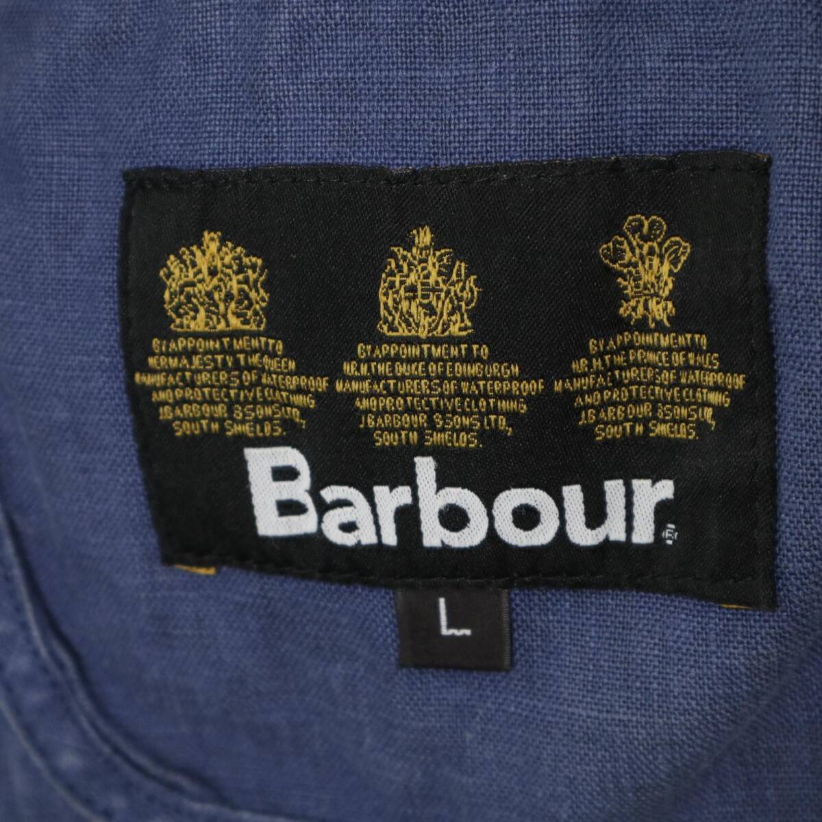 Barbour バブアー HOWARTH コーティングリネン ジャケット ブラック (メンズ L) 中古 古着 A4013_画像8