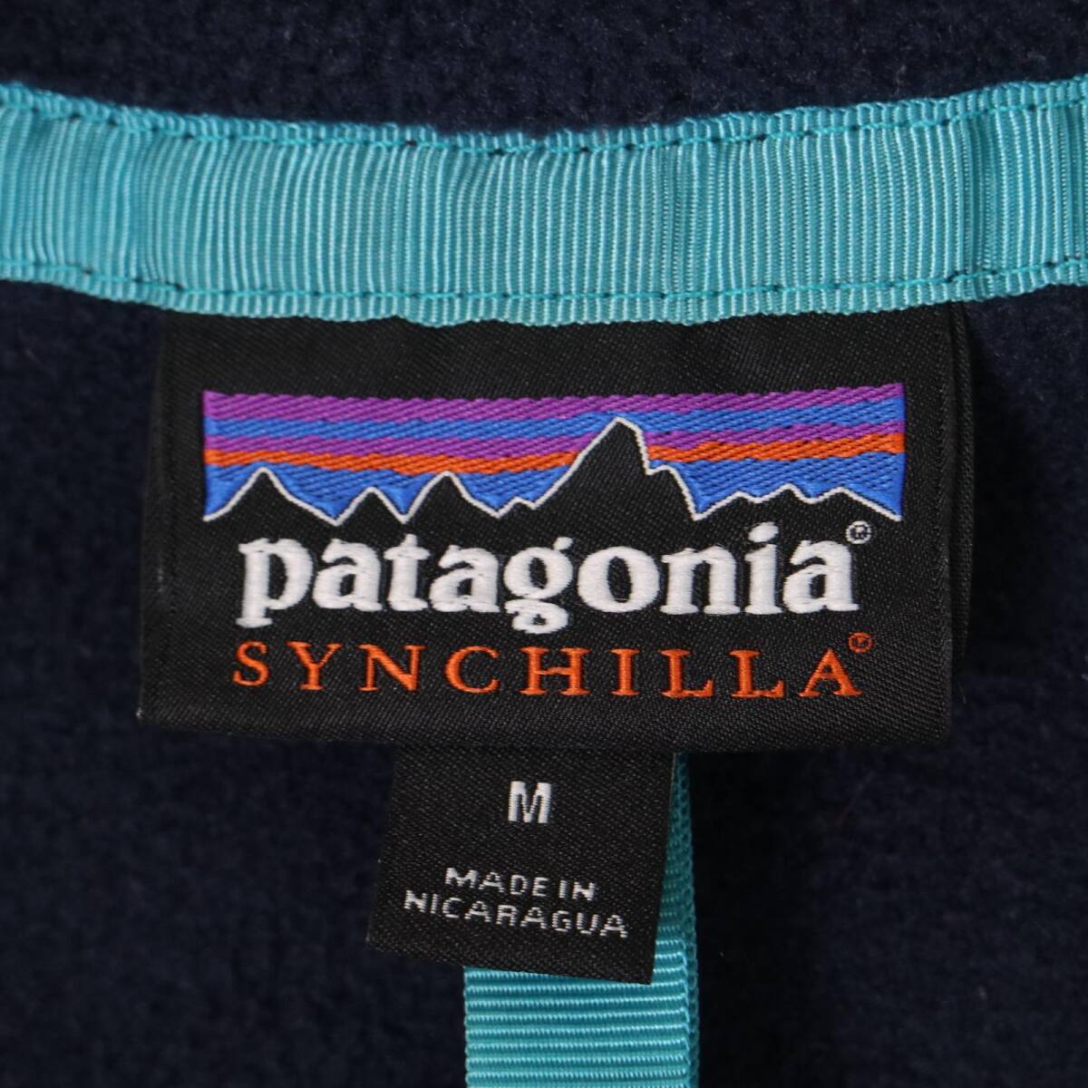 patagonia パタゴニア SYNCHILLA シンチラ スナップT フリースジャケット アウトドア バイカラー レッド (メンズ M) 中古 古著 A1510