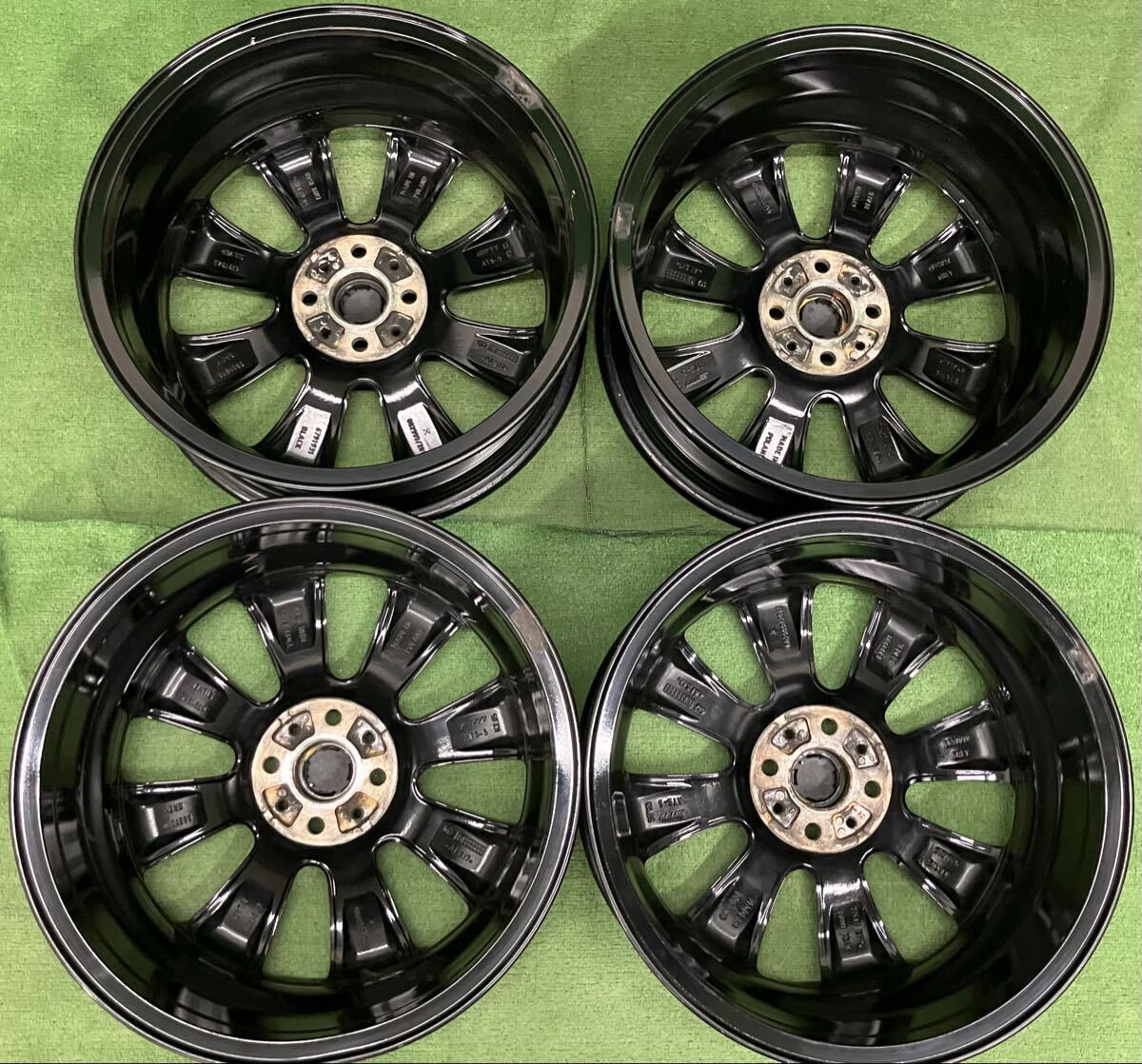 ◯MINI ミニ 純正 17インチ★17×7J +48 4H PCD100 ハブ径 約56mm 4本セット 中古アルミホイール 歪み有り ジャンク品★送料無料_画像2