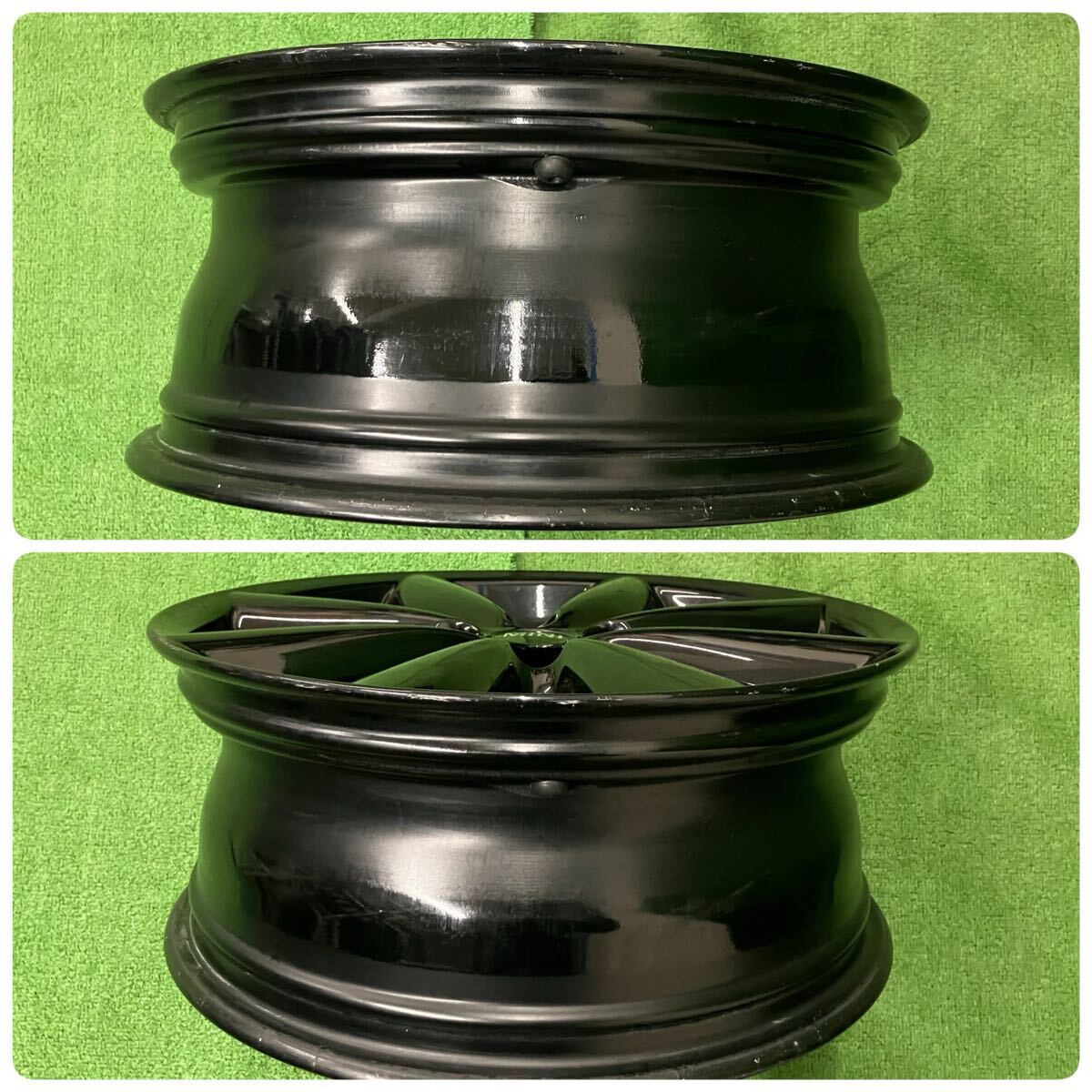 ◯MINI ミニ 純正 17インチ★17×7J +48 4H PCD100 ハブ径 約56mm 4本セット 中古アルミホイール 歪み有り ジャンク品★送料無料_画像6