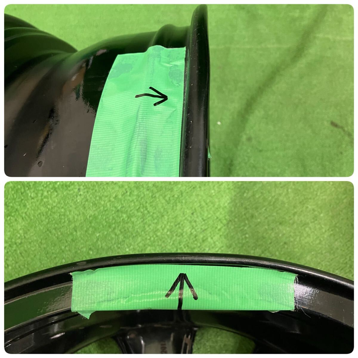 ◯MINI ミニ 純正 17インチ★17×7J +48 4H PCD100 ハブ径 約56mm 4本セット 中古アルミホイール 歪み有り ジャンク品★送料無料_画像7