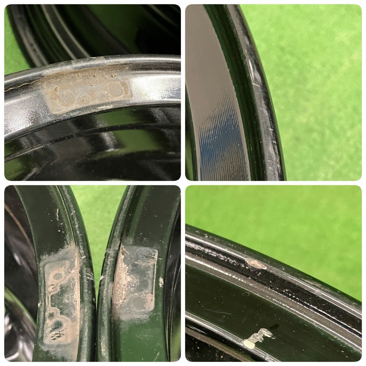 ◯MINI ミニ 純正 17インチ★17×7J +48 4H PCD100 ハブ径 約56mm 4本セット 中古アルミホイール 歪み有り ジャンク品★送料無料_画像8