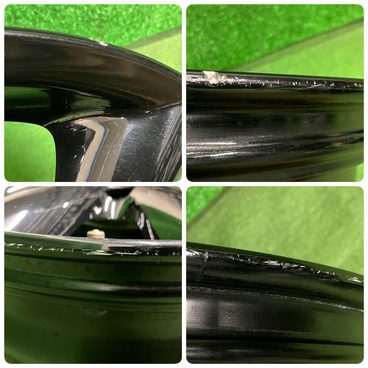 ◯MINI ミニ 純正 17インチ★17×7J +48 4H PCD100 ハブ径 約56mm 4本セット 中古アルミホイール 歪み有り ジャンク品★送料無料_画像9