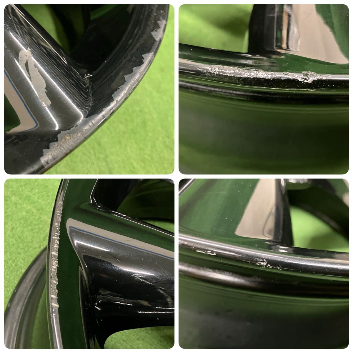 ◯MINI ミニ 純正 17インチ★17×7J +48 4H PCD100 ハブ径 約56mm 4本セット 中古アルミホイール 歪み有り ジャンク品★送料無料_画像10