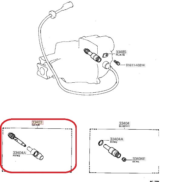 ★トヨタ 純正部品 新品 未使用 ランクル 40 50 60 ランドクルーザーバン スピードメータ ドリブンギヤ TOYOTA LAND CRUISER VAN_画像2