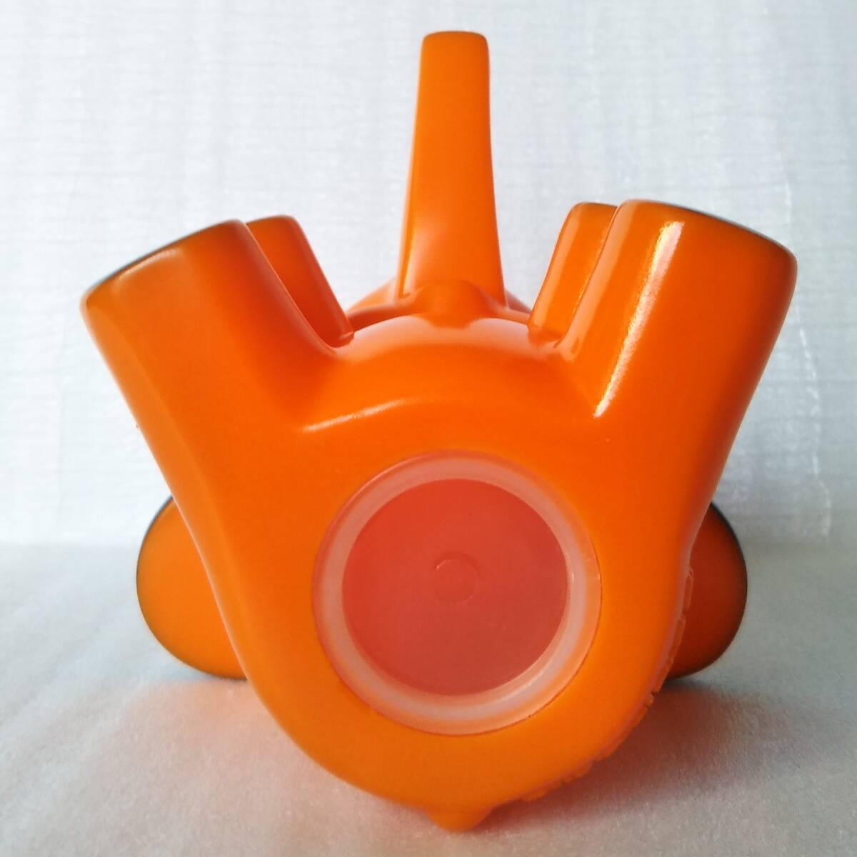 サトちゃん 人形 貯金箱 約12cm 佐藤製薬 ノベルティ グッズ 非売品 当時物 オレンジ 像 置物 橙_画像5