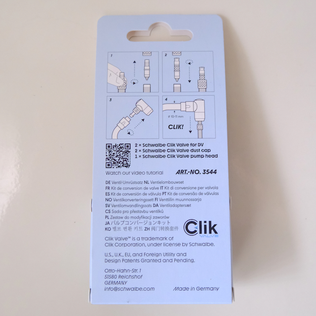 新品 未使用 送料無料 SCHWALBE CLIK VALVE シュワルベ クリック バルブ ヘッド 英式 click 自転車 ママチャリ ロードバイク クロスバイク_画像4