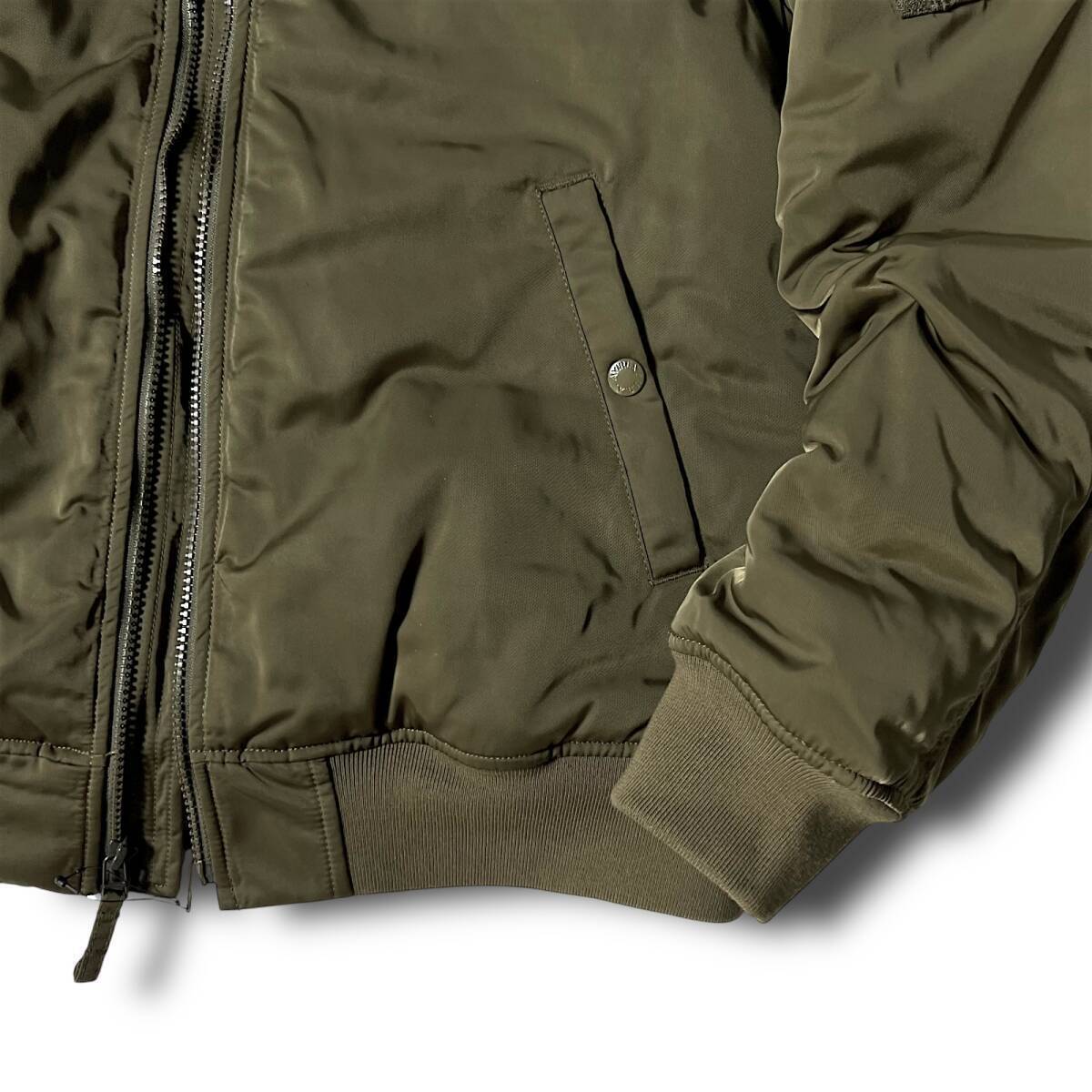 新品 AVIREX アヴィレックス 撥水防寒保温 高耐久ポリタフタ 中綿入りエコダウン フライトジャケット ブルゾン 2XL 秋冬 ミリタリー◆B8515_画像6