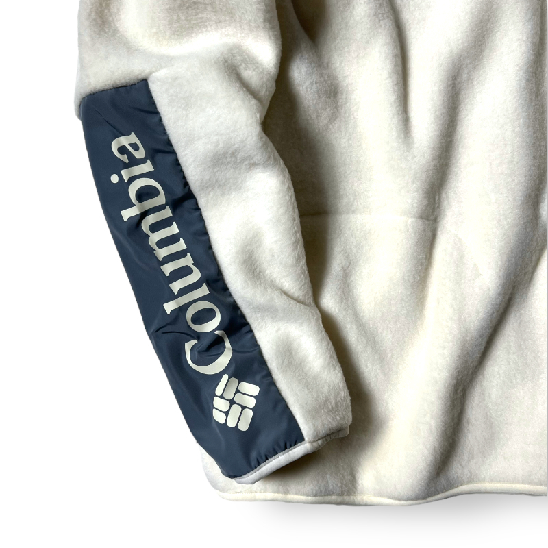 新品 Columbia コロンビア 防風 防寒 保温フリース 袖ロゴ ハーフボタン ハイネック プルオーバー アノラックジャケット XL B1197c_画像5