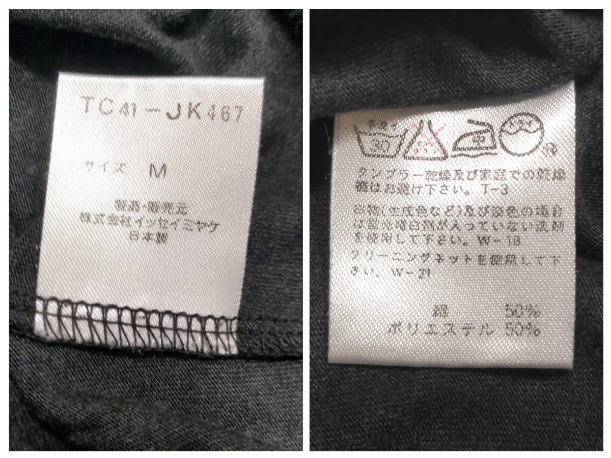 美品 即決★ツモリチサト TSUMORI CHISATO/㈱イッセイミヤケ しなやか 薄手 長袖 USED加工 カットソー 濃グレー ショート丈 送料無料
