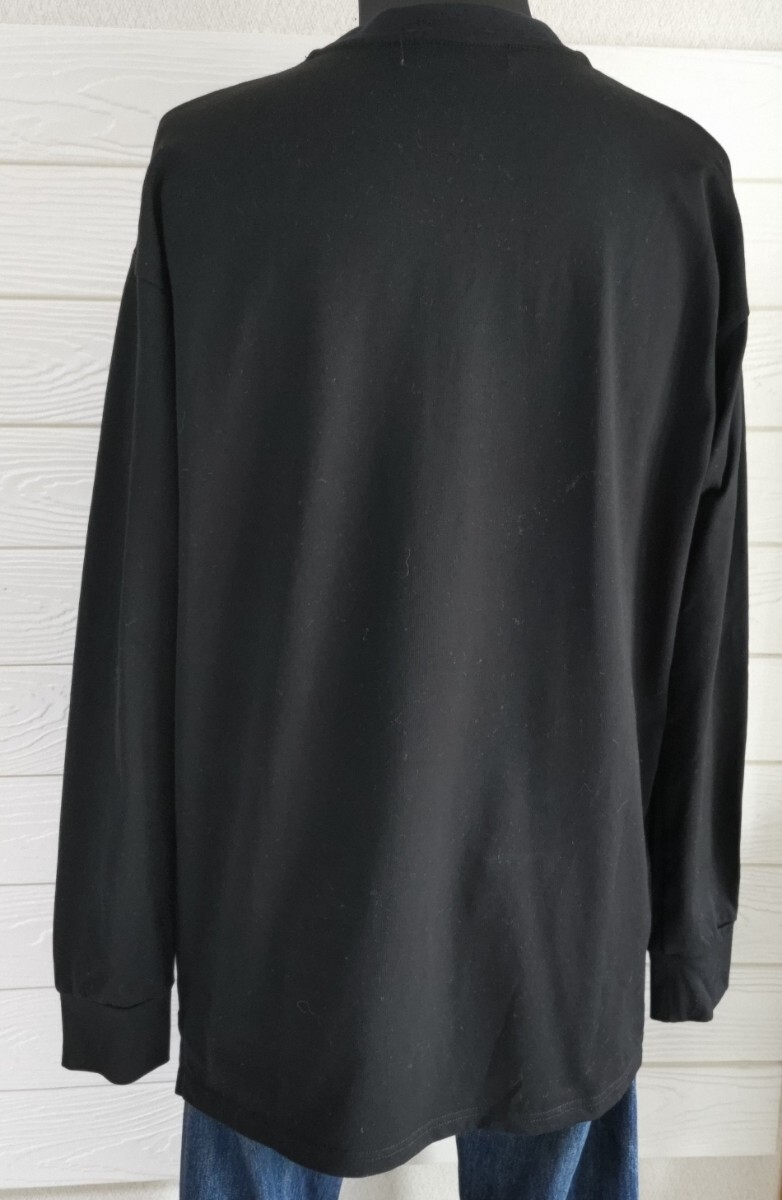 新品同様 美品 即決★BRACTMENT/ユナイテッドアローズ 黒 長袖 Tシャツ スウェット ロンT ロング丈 ビッグシルエット メンズ