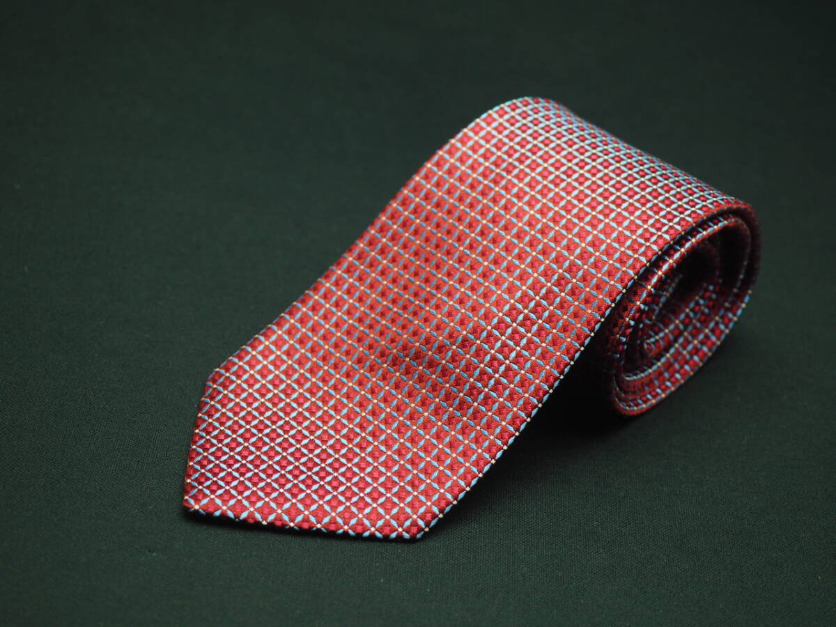 美品【HUGO BOSS ヒューゴ ボス】 F2669 赤ワイン系 SILK ブランド ネクタイ 古着 良品 転売 仕入_画像2