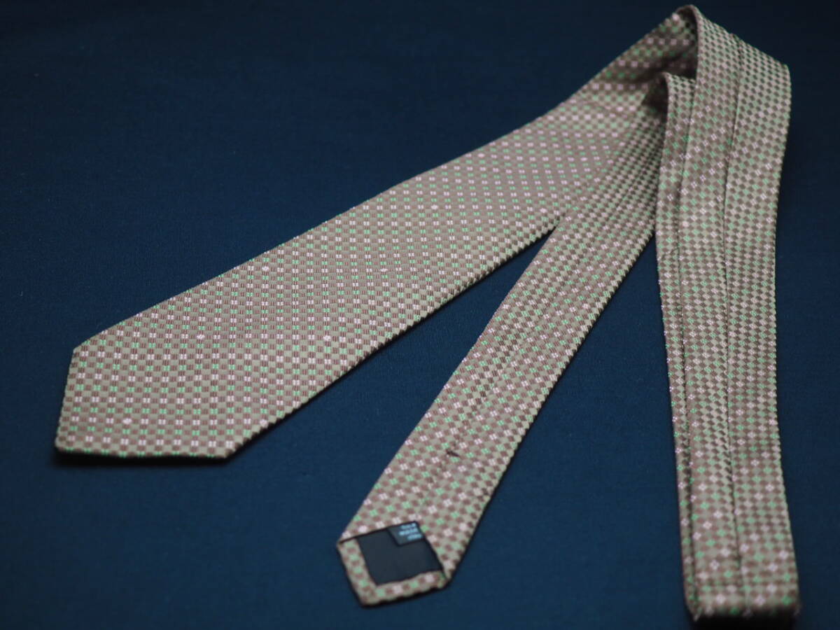 美品【CELINE セリーヌ】 F2681 ロゴ ブラウン系 SILK ブランド ネクタイ 古着 良品 転売 仕入_画像6