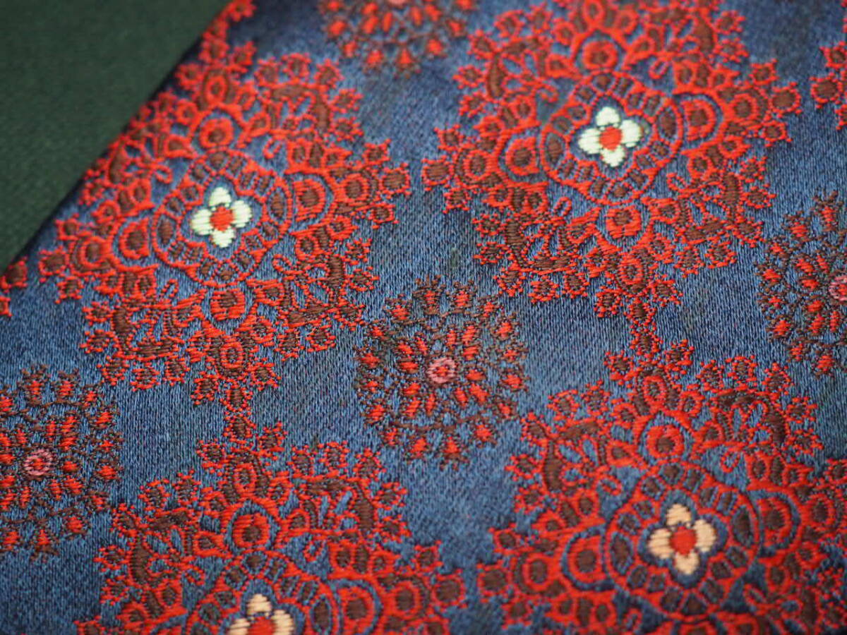 【Broni ブリオーニ】 F2694 赤 ネイビー系 SILK ブランド ネクタイ 古着 良品 転売 仕入_画像5
