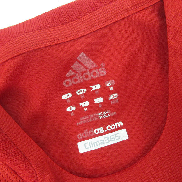 Q■adidas サッカー スペイン代表 08/09 ユニフォーム ホーム半袖オーセンティック■赤【メンズM】MENS/55【中古】_画像2