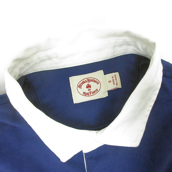 G# Brooks Brothers /BROCKS BROTHERS рубашка-поло с коротким рукавом / хлопок [S] фиолетовый /men's/41[ б/у ]#