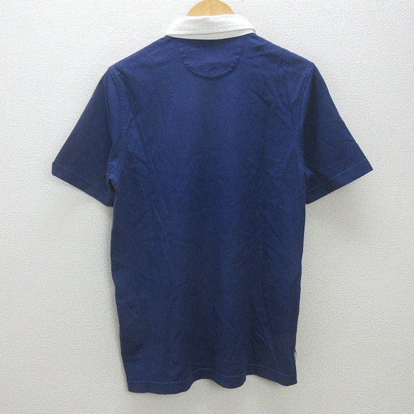 G# Brooks Brothers /BROCKS BROTHERS рубашка-поло с коротким рукавом / хлопок [S] фиолетовый /men's/41[ б/у ]#