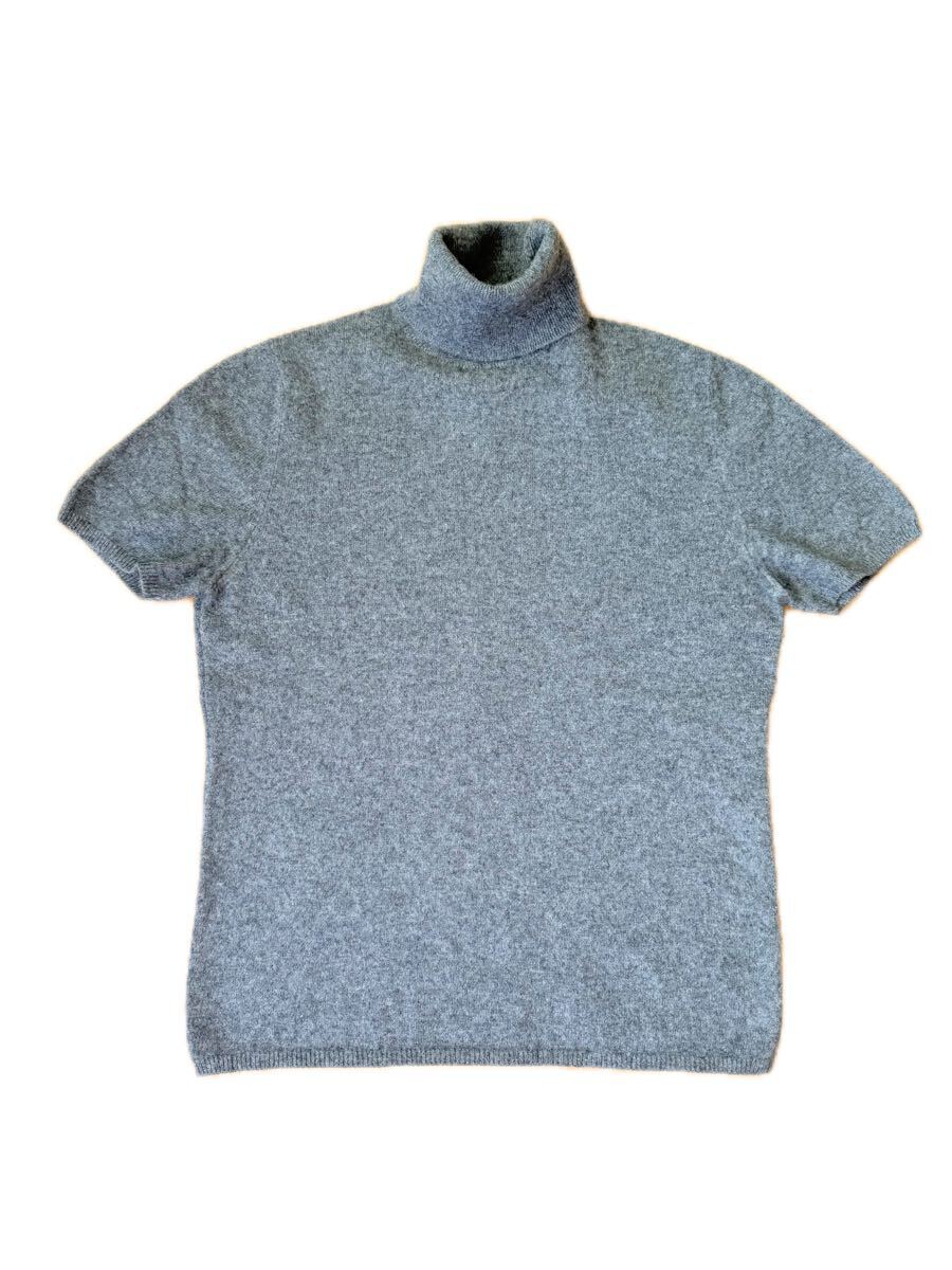 cashmere100% malo size44 イタリア製 半袖セーター タートルネック カシミヤセーター カシミアセーター マーロ グレー_画像1