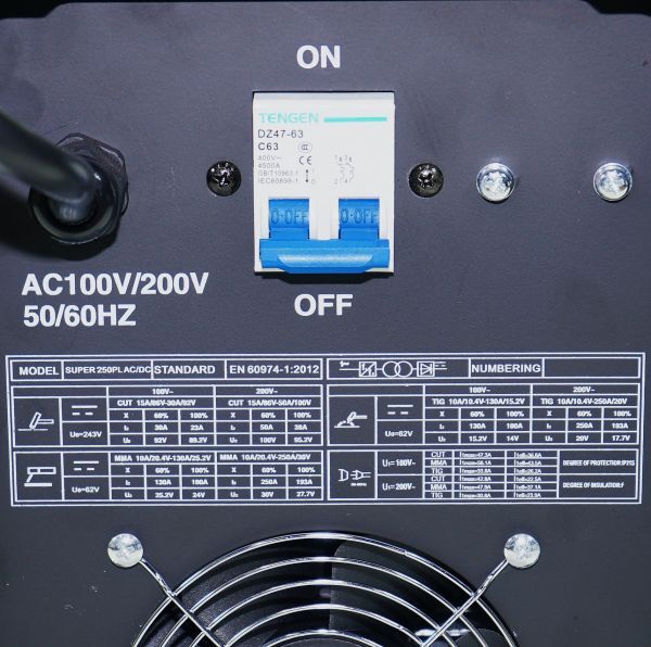【スーパースペック】交流/直流 インバーター TIG溶接機+プラズマカッター SUPER250PL AC/DC！パルス溶接 単相100V/200V 鉄 ステン アルミa