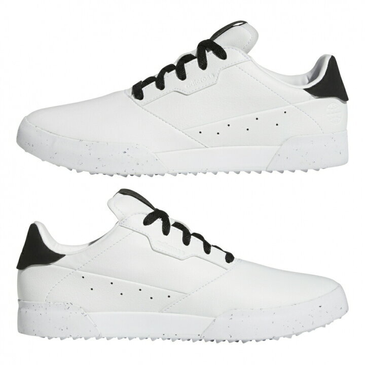26.5㎝ アディダス ゴルフ アディクロス レトロ 白/黒 GZ6968 ADIDAS GOLF ADICROSS RETRO スパイクレス シューズ_画像2