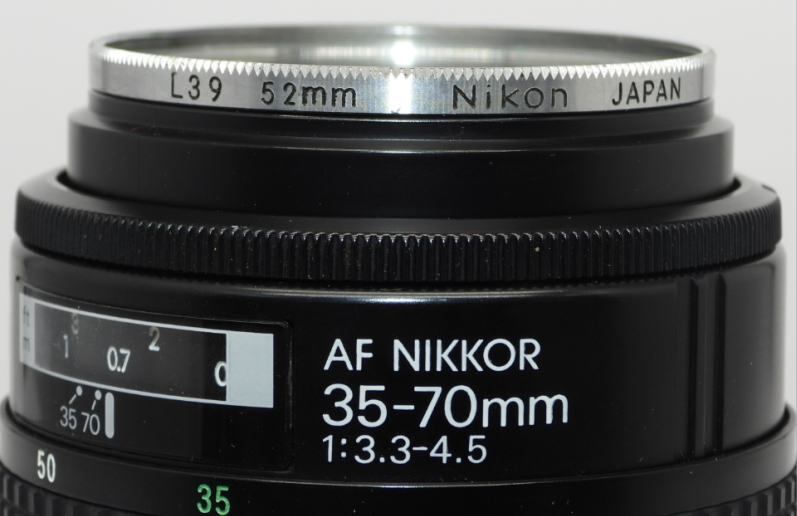 Nikon ニコン AF NIKKOR ニッコール 35-70㎜ 1:3.3-4.5 ズームレンズ ニコン純正レンズフィルター付き 中古_画像6