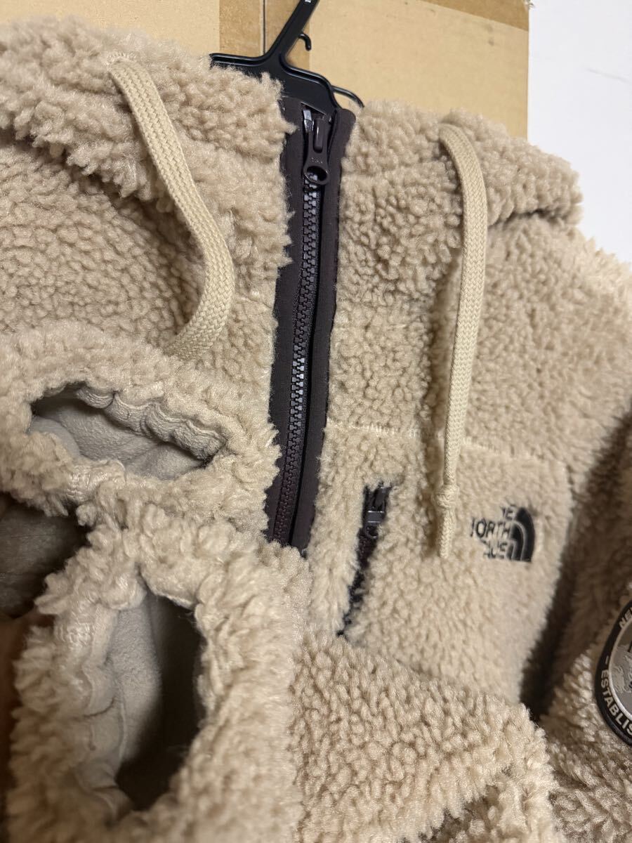 美品　ノースフェイス　エコフリースボアジャケット　ベージュ　Mサイズ_画像3