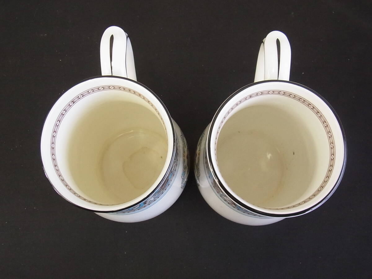 th056 蔵出 KIRIN BEER MUG COLLECTION Wedgwood 2個 1979年 キリン ビアマグ 箱無し ビールジョッキ 洋食器 アンティーク ウェッジウッド _画像6