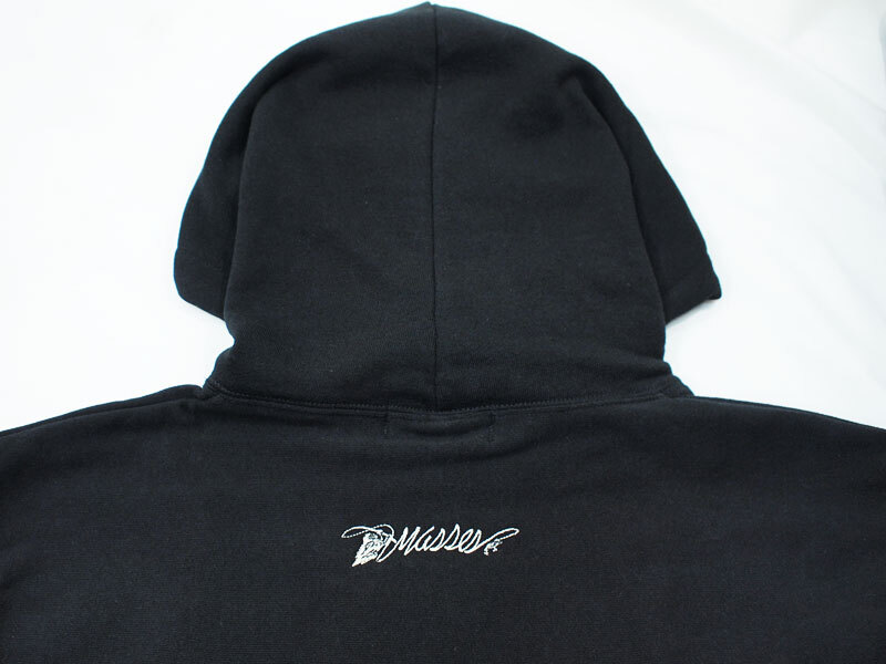 希少 美品 MASSES SWEAT HOODED BASS パーカー スウェット フーディー ブラックバス マシス F_画像3