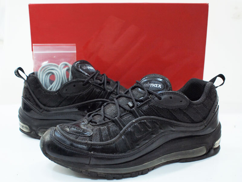 観賞用 Supreme NIKE Air Max 98 エアマックス98 US9.5 ナイキ シュプリーム 844694-001 F_画像1