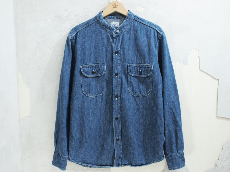 TENDERLOIN DENIM STAND SHT スタンドカラー デニムシャツ XS テンダーロイン_画像1