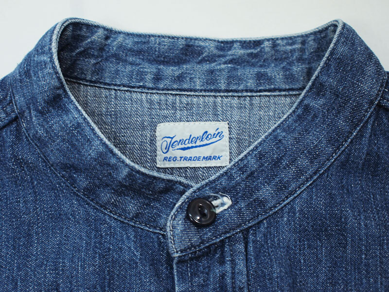 TENDERLOIN DENIM STAND SHT スタンドカラー デニムシャツ XS テンダーロイン_画像3