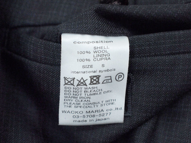 極美品 WACKO MARIA Ermenegildo Zegna PLEATED TROUSERS トラウザーズ スラックス スーツパンツ S エルメネジルド ゼニア ワコマリア FT_画像5