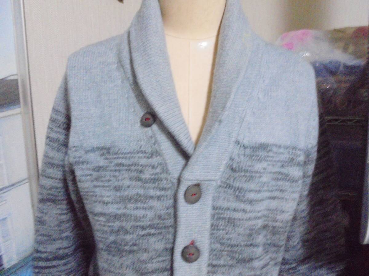 Urban Research アーバンリサーチ　へちま襟 カーディガン　38　グレー系_画像5