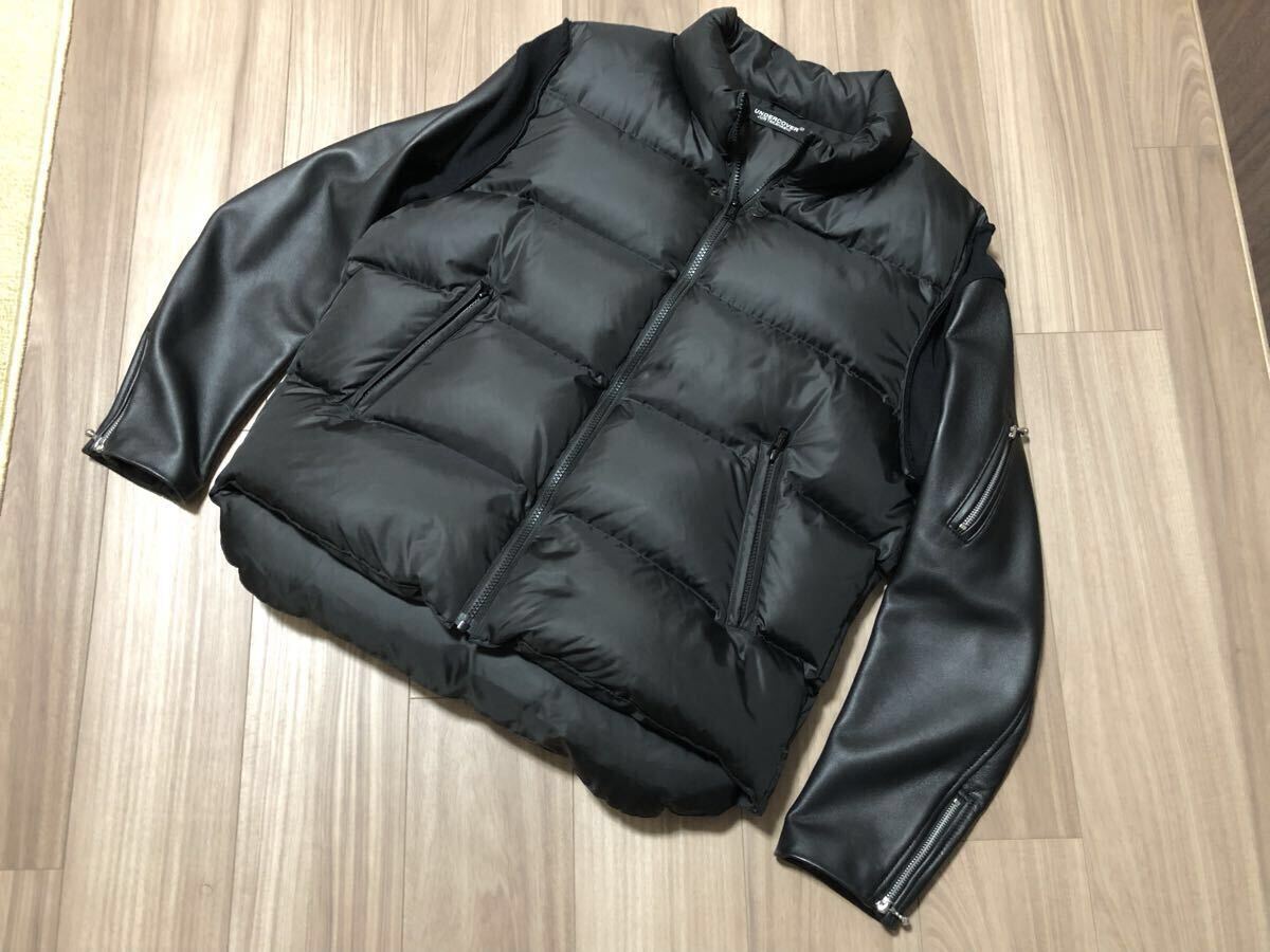 UNDERCOVER アンダーカバー 袖レザーダウンUC2B9208-1 サイズ3 ブラック　2022AW_画像1