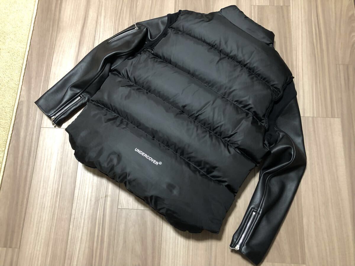 UNDERCOVER アンダーカバー 袖レザーダウンUC2B9208-1 サイズ3 ブラック　2022AW_画像2